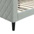Sofá cama terciopelo gris claro 90x200