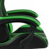 Silla gaming con reposapiés cuero sintético negro y
