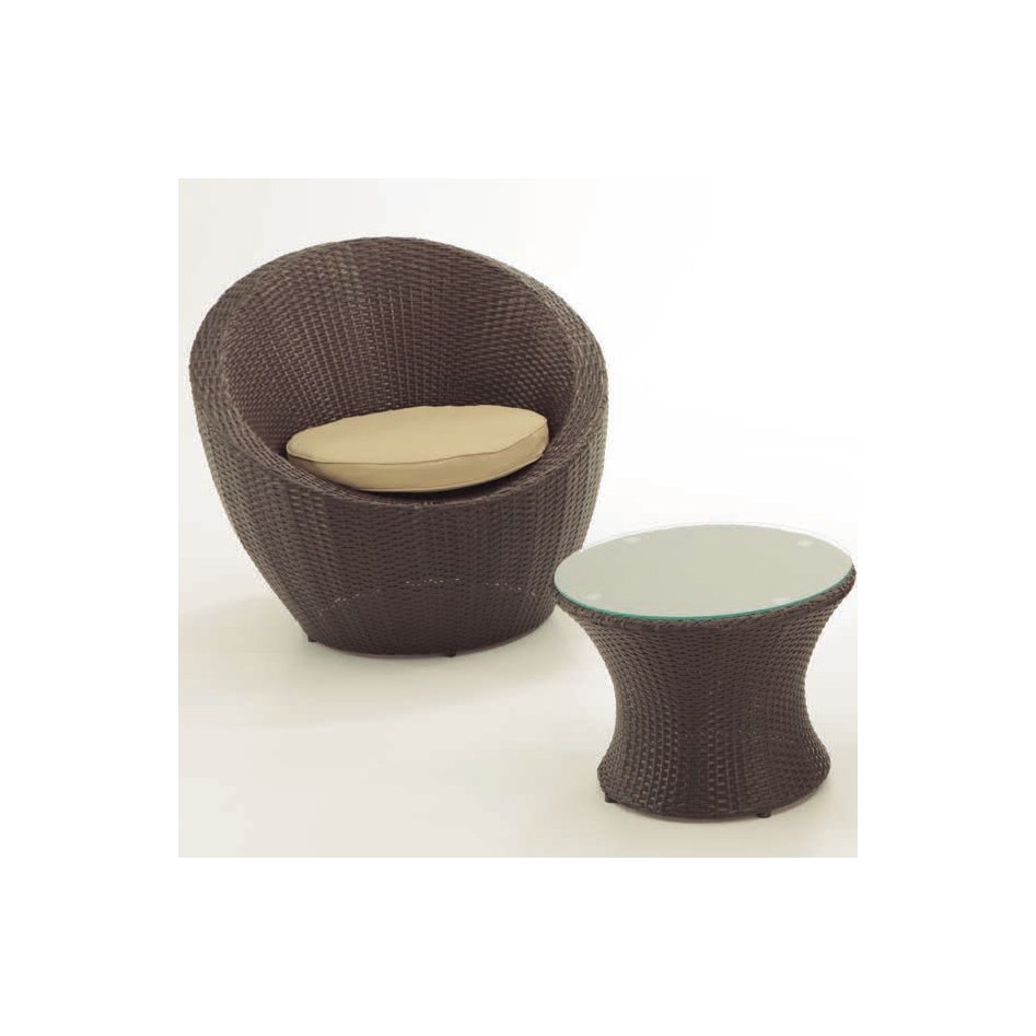 Rattan sintético color chocolate