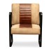 Sillón de cuero auténtico y lona