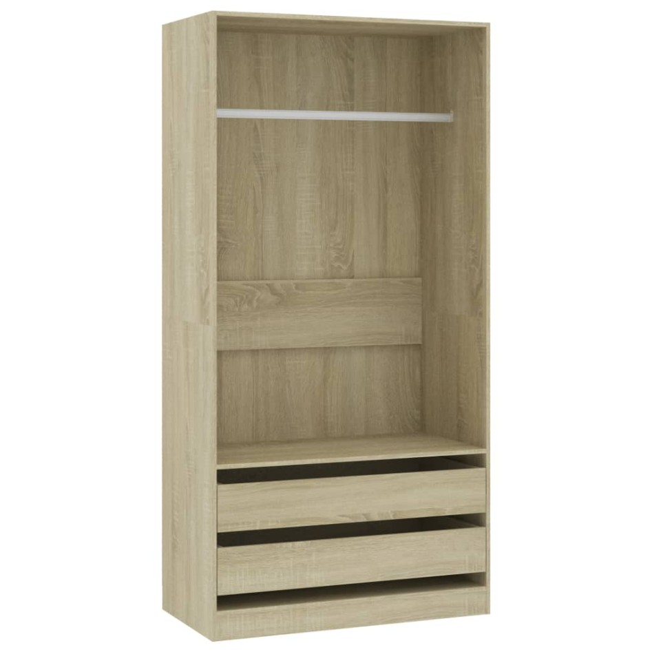 Armario madera contrachapada color roble Sonoma 100x50x200