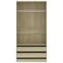 Armario madera contrachapada color roble Sonoma 100x50x200