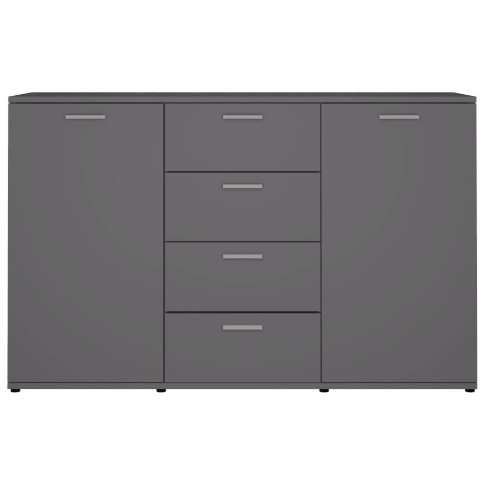 Aparador de madera contrachapada gris 120x35,5x75