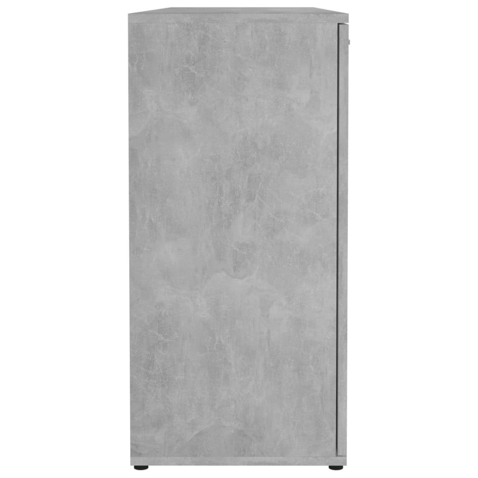 Aparador de madera contrachapada gris hormigón 120x35,5x75