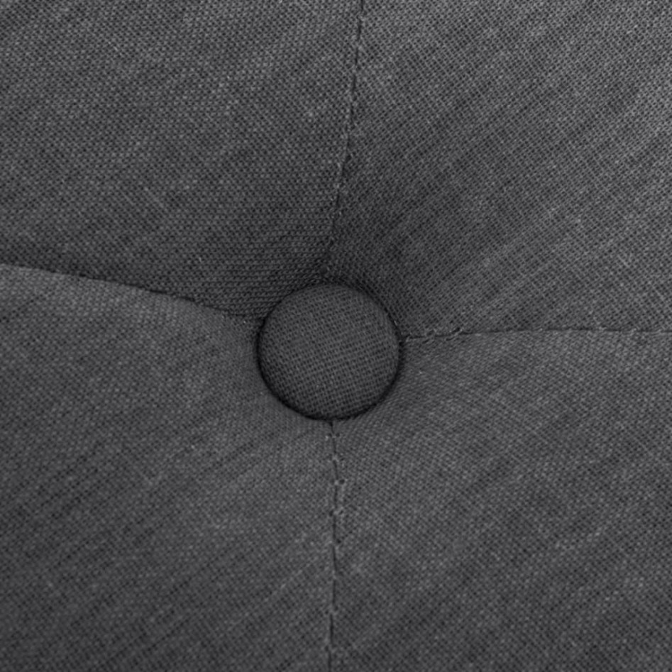 Banco lino y madera maciza gris oscuro 150x40x48