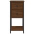 Mesitas noche 2 uds madera ingeniería marrón roble 32x42x70