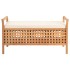 Banco de almacenamiento de madera maciza de nogal 93x49x49