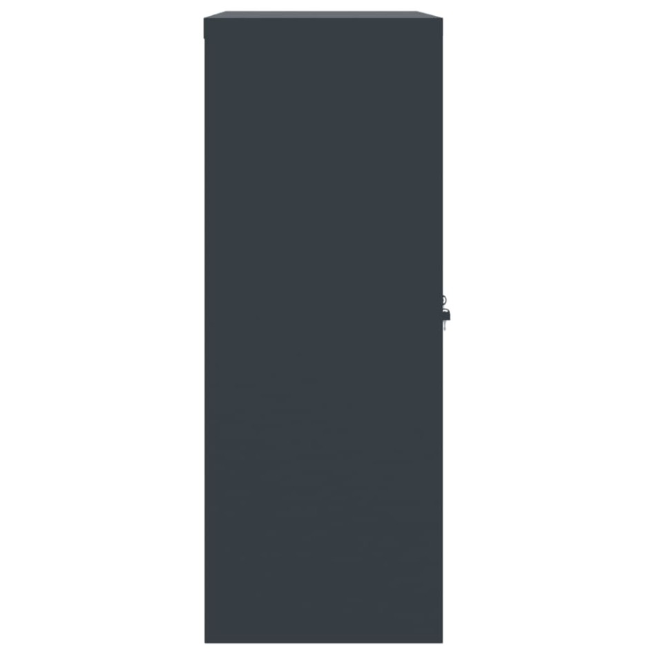 Armario archivador de acero gris antracita 90x40x105