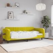 Sofá cama terciopelo amarillo 90x200 cm