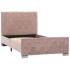 Estructura de cama de terciopelo rosa 90x200
