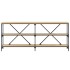 Mesa consola hierro madera ingeniería roble Sonoma 180x30x75