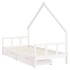 Estructura cama infantil y cajones madera pino blanco 90x190
