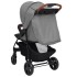 Carrito de bebés 3 en 1 de acero gris