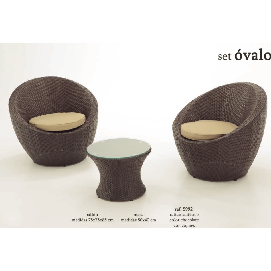 Rattan sintético color chocolate