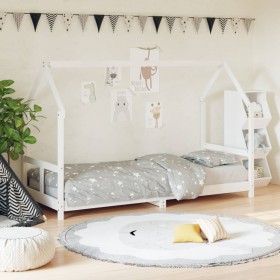 Estructura de cama para niños madera de pino blanco 80x200