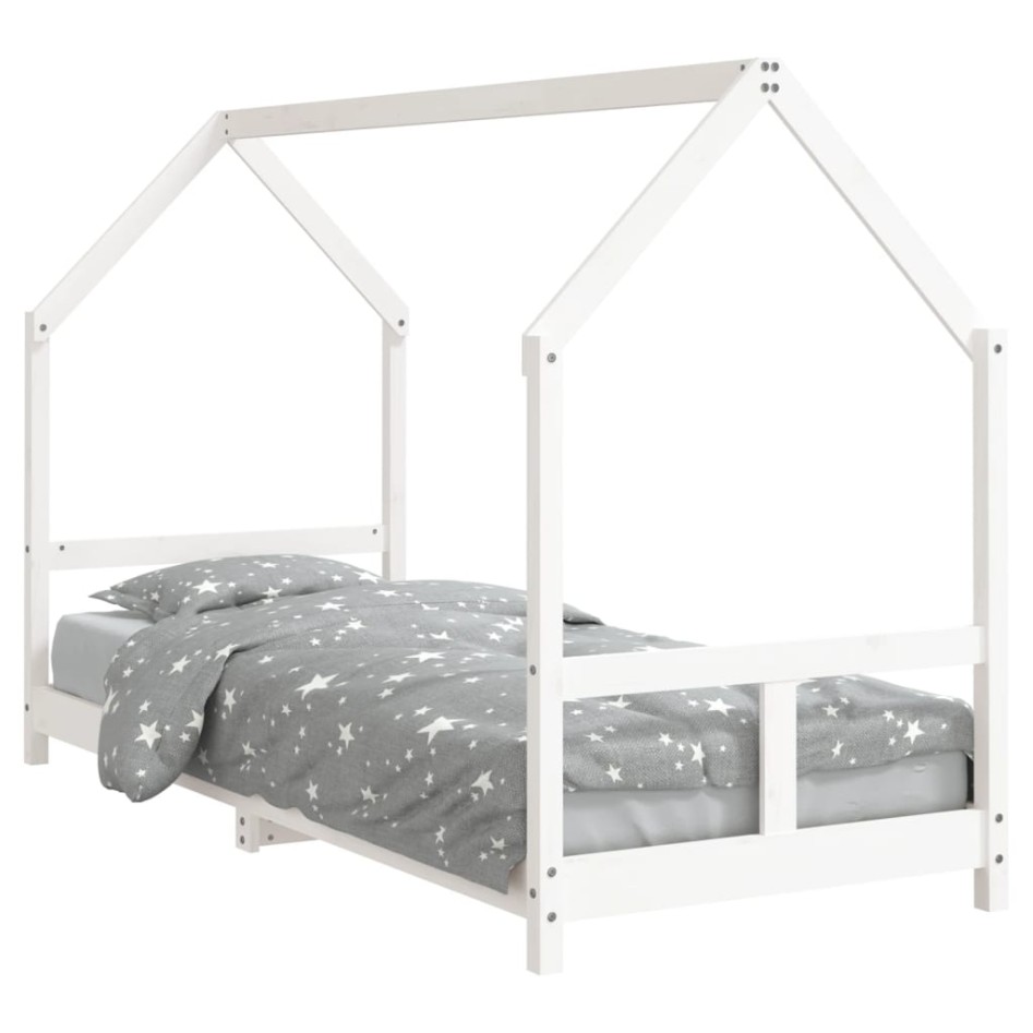 Estructura de cama para niños madera de pino blanco 80x200