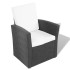 Set de muebles de jardín 4 pzas y cojines ratán sintético