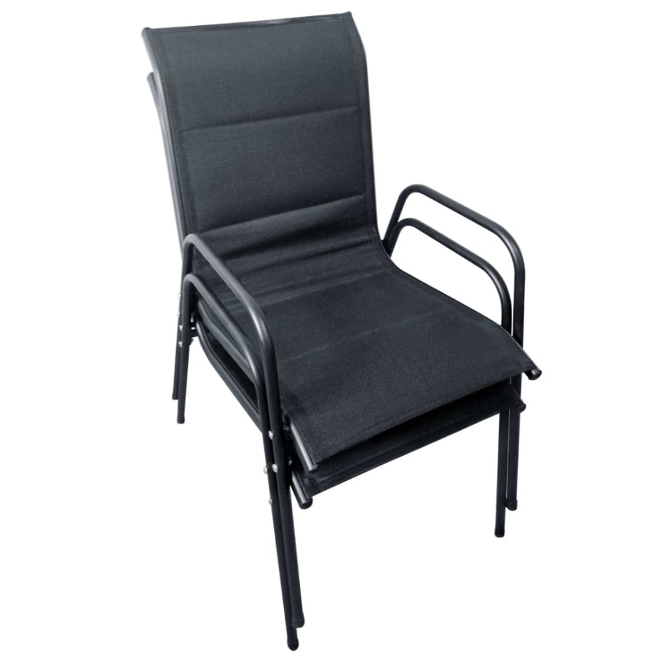 Mesa y sillas bistró de jardín 3 piezas acero