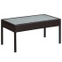 Set muebles de jardín 5 piezas y cojines ratán sintético