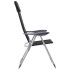 Sillas de camping de aluminio 2 unidades negras 58x69x111