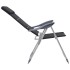 Sillas de camping de aluminio 2 unidades negras 58x69x111