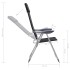 Sillas de camping de aluminio 2 unidades negras 58x69x111