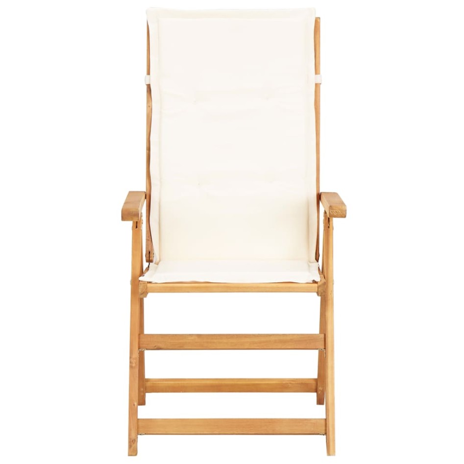 Sillas de jardín reclinables 2 uds madera acacia maciza