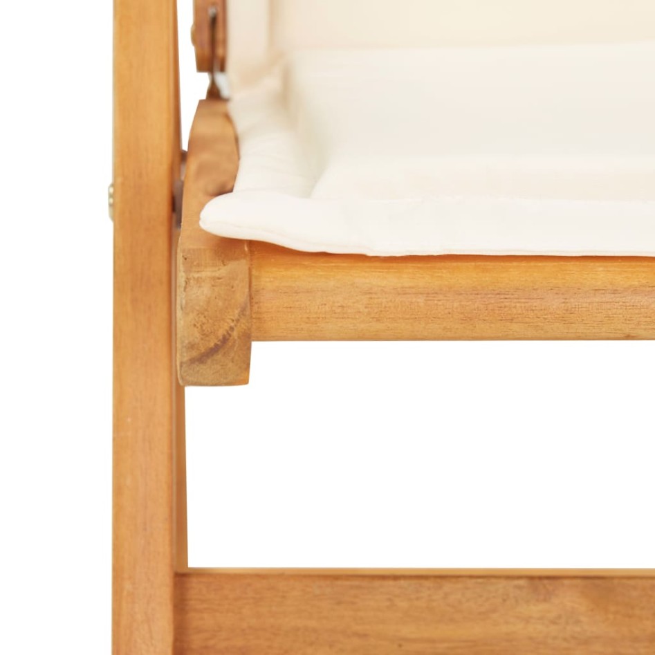 Sillas de jardín reclinables 2 uds madera acacia maciza