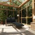 Set de muebles de jardín 2 pzas y cojines ratán sintético