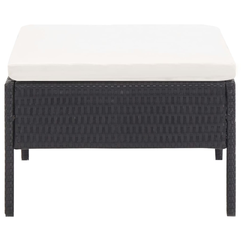 Set de sofás de jardín 5 piezas y cojines ratán sintético