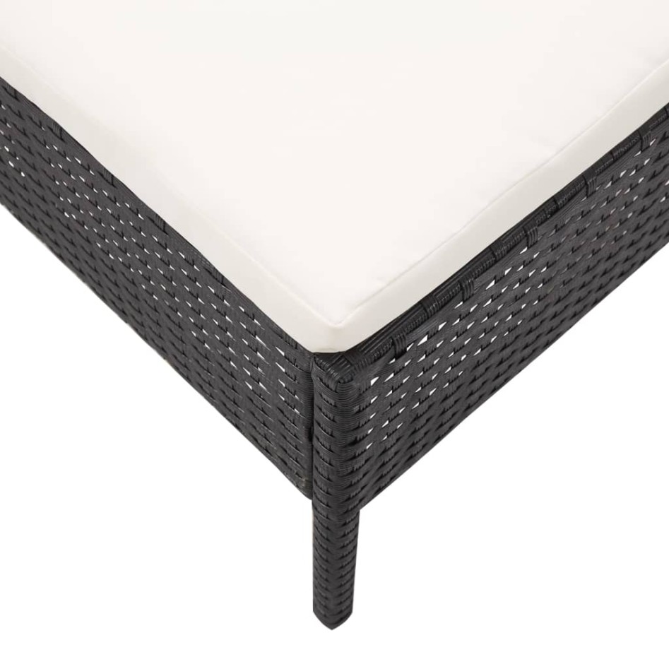 Set de sofás de jardín 5 piezas y cojines ratán sintético