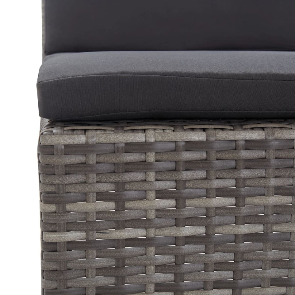 Set de sofás de jardín con cojines 5 pzas ratán sintético