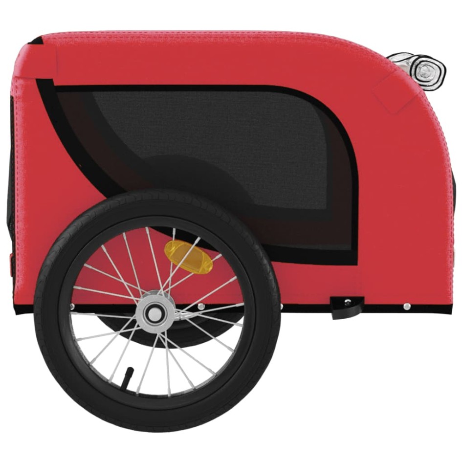 Remolque de bicicleta mascotas hierro tela Oxford rojo
