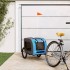 Remolque de bicicleta mascotas hierro tela Oxford azul