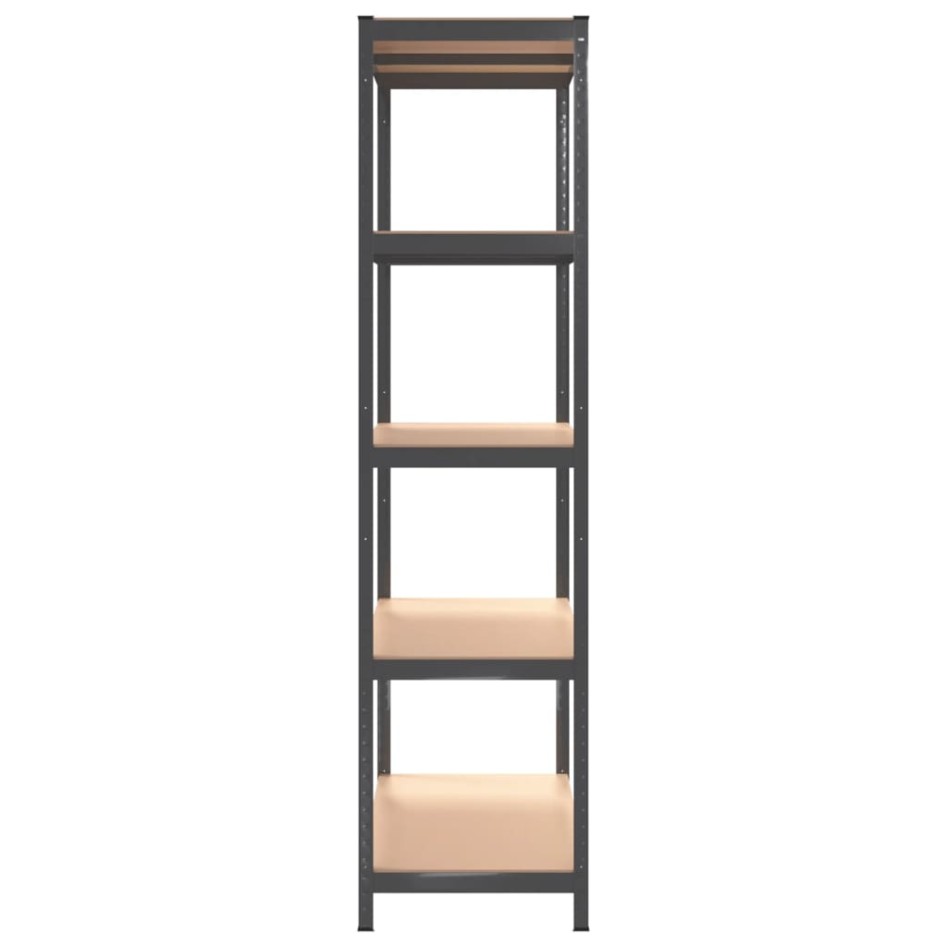 Estantería 5 niveles 2 uds gris antracita acero y