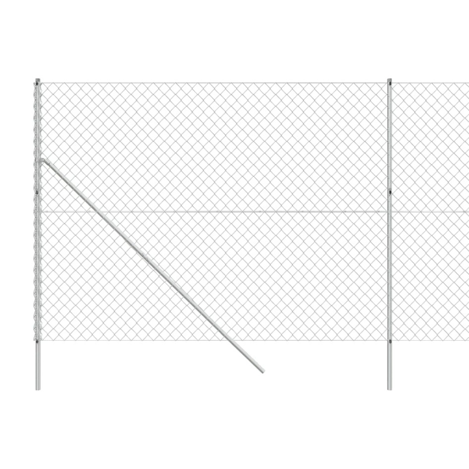 Cerca de alambre plateado 2x25