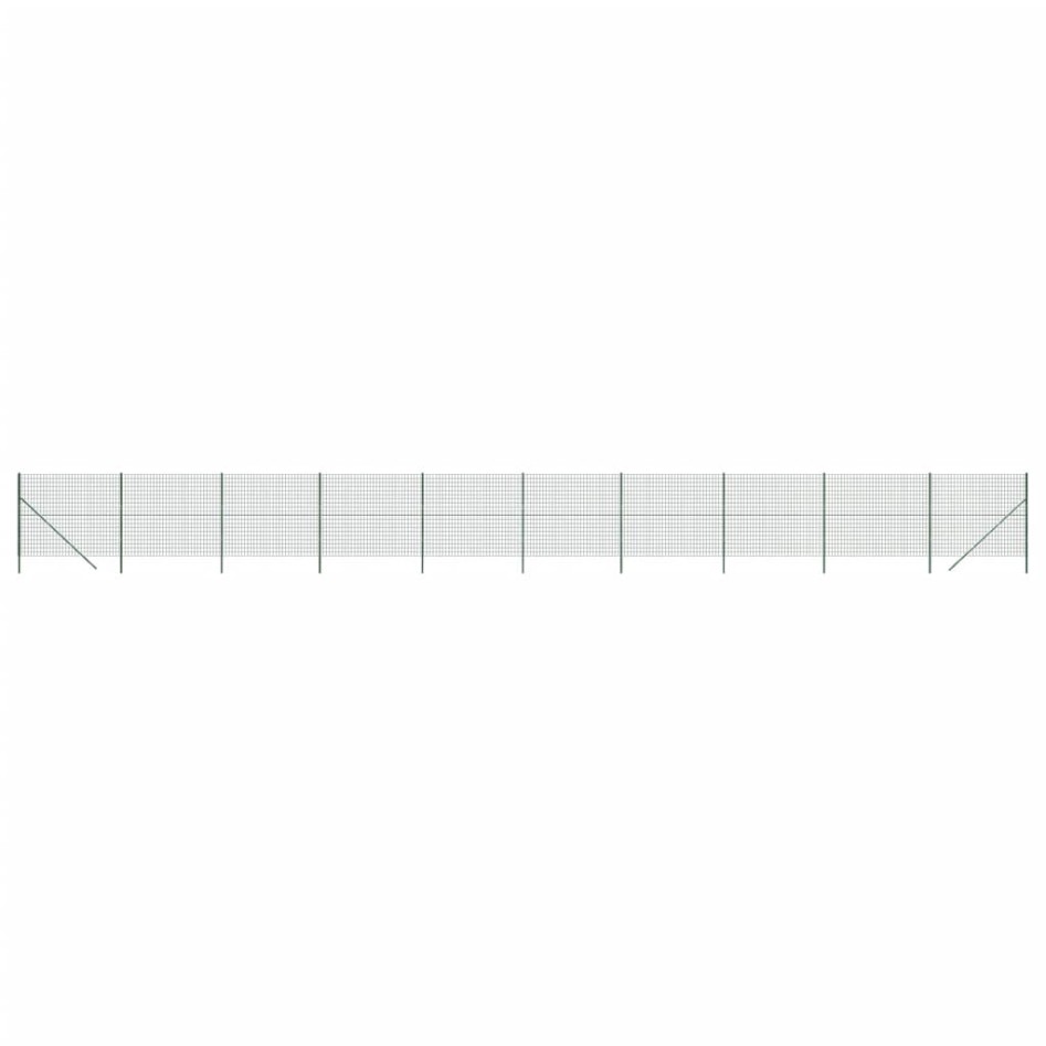 Cerca de alambre de acero galvanizado verde 1,4x25