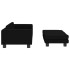 Cama para perros con extensión terciopelo negro 100x50x30