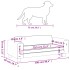 Cama para perros con extensión terciopelo negro 100x50x30