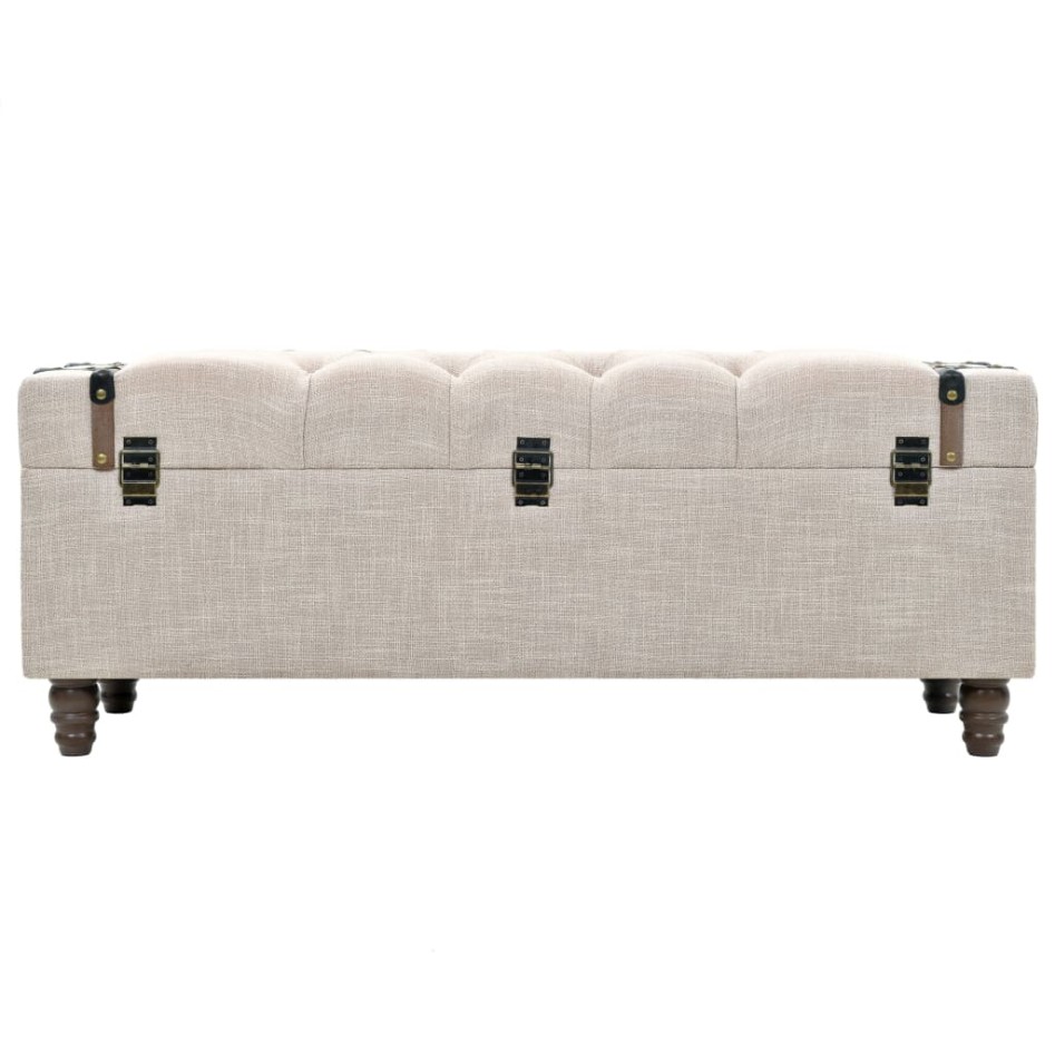 Bancos de almacenamiento 3 piezas madera y acero 112x37x45