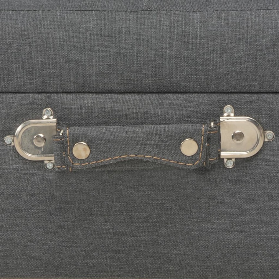 Taburetes de almacenamiento 3 piezas gris oscuro de