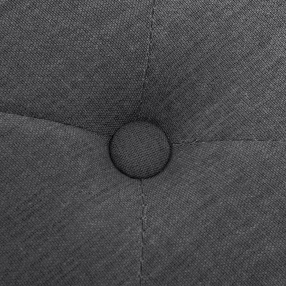 Banco lino y madera maciza gris oscuro 110x38x48