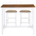 Set mesa y sillas de bar 3 piezas madera maciza marrón y
