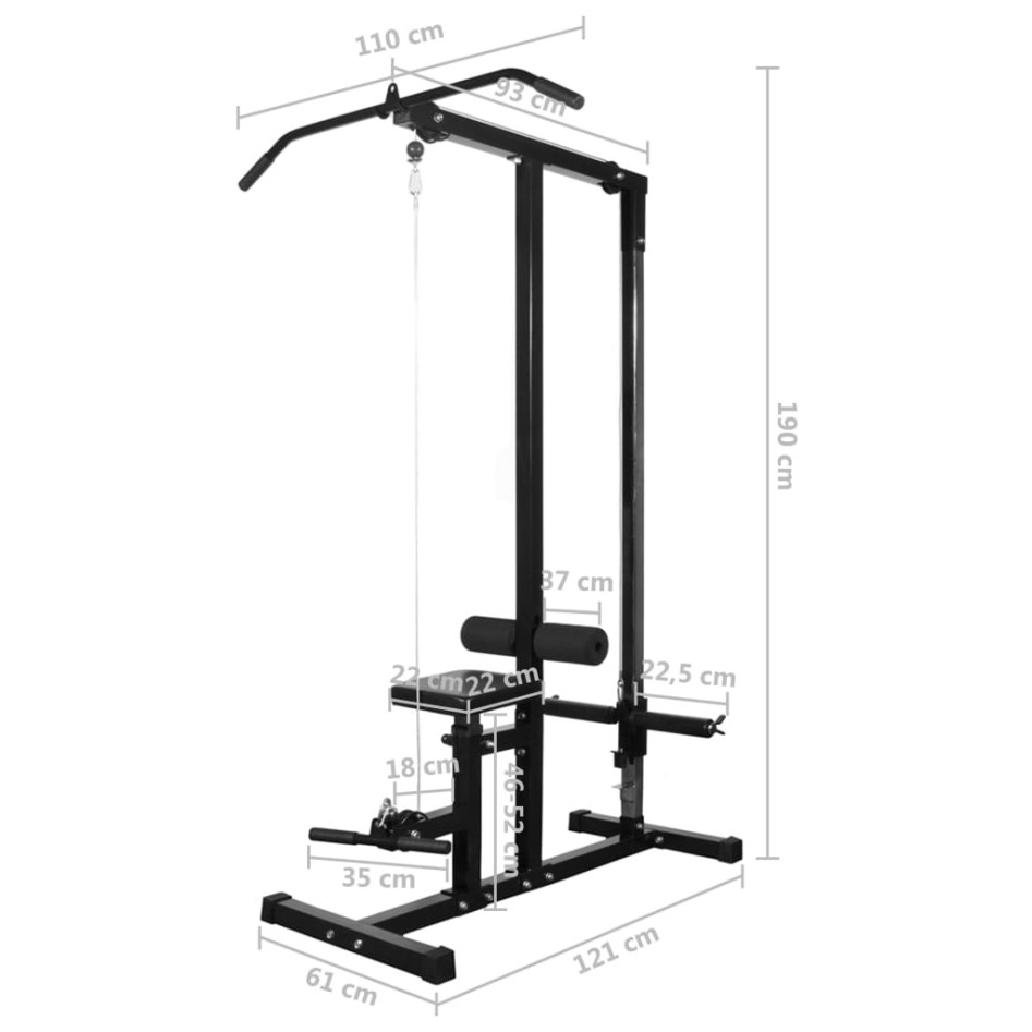 Máquina musculación Power Tower con pesas y mancuernas 30,5