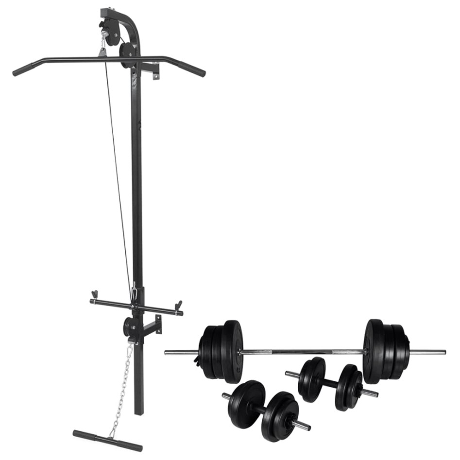 Máquina musculación Power Tower con pesas y mancuernas 60,5
