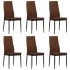 Sillas de comedor 6 unidades tela