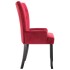 Sillas de comedor con reposabrazos terciopelo rojo 2