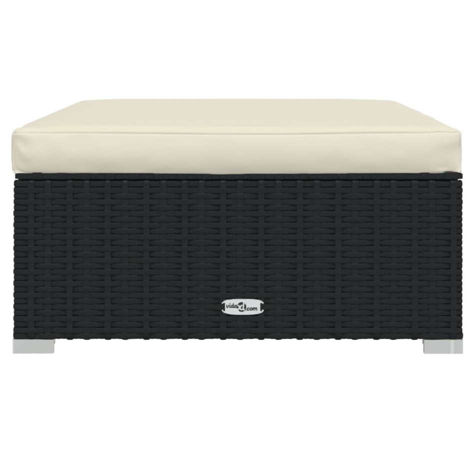 Set de muebles de jardín 4 pzas y cojines ratán sintético