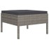 Set de muebles de jardín 2 pzas y cojines ratán sintético