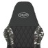 Silla gaming de masaje cuero sintético negro y